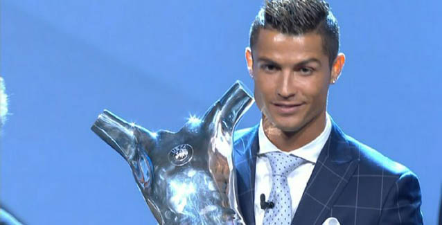 Cristiano tras recibir el premio de la UEFA