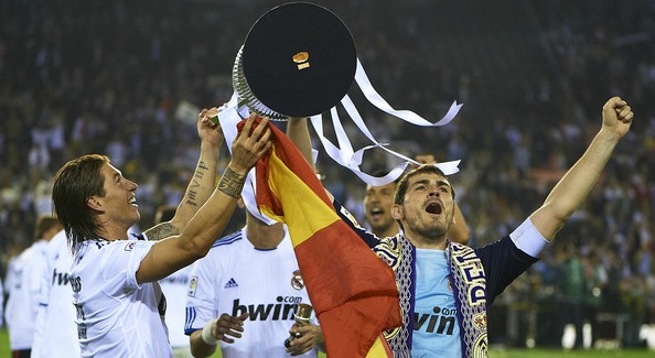 Iker Casillas con la Copa del Rey