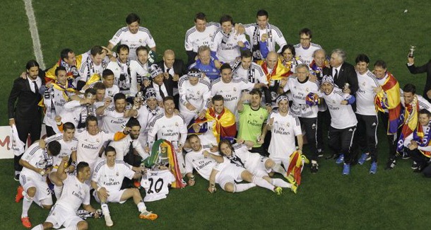 El Real Madrid celebra la Copa del Rey