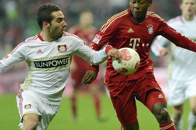 Dani Carvajal, con el Leverkusen ante el Bayern