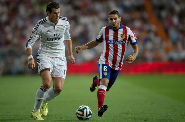 Bale encara a Koke en el encuentro de ida