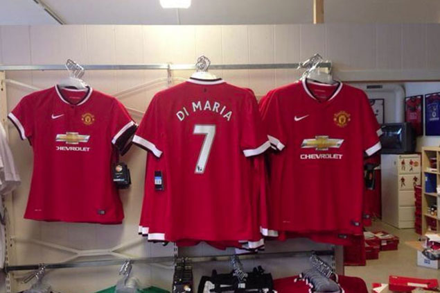 La camiseta de Di María en el Manchester United
