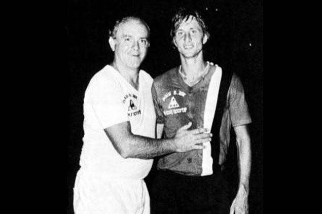 Alfredo Di Stéfano y Johan Cruyff