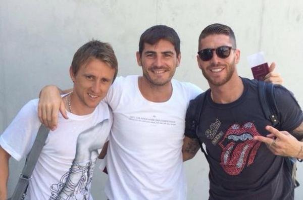 Casillas, Sergio Ramos y Luka Modric