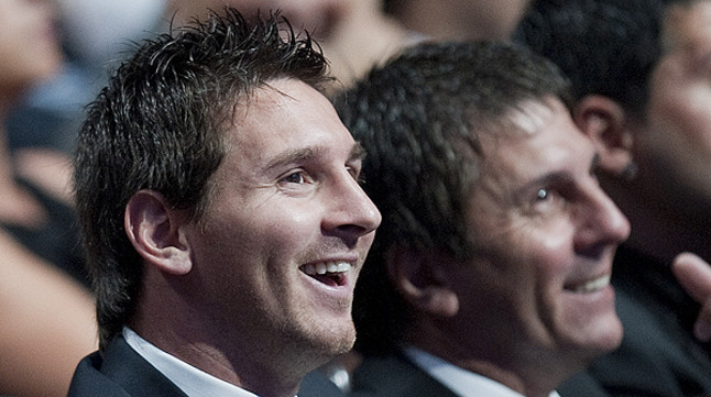 Leo Messi y su padre