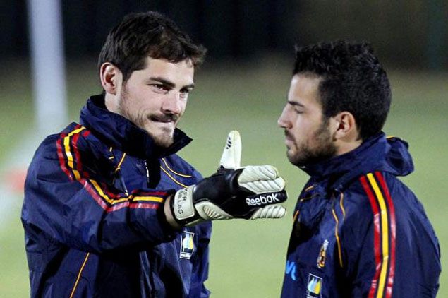 Iker Casillas y Cesc Fábregas