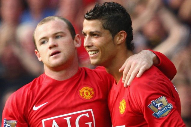 Wayne Rooney y Cristiano Ronaldo