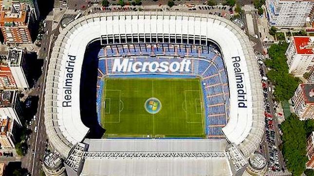 Microsoft ya sonó como posible patrocinador del Bernabéu