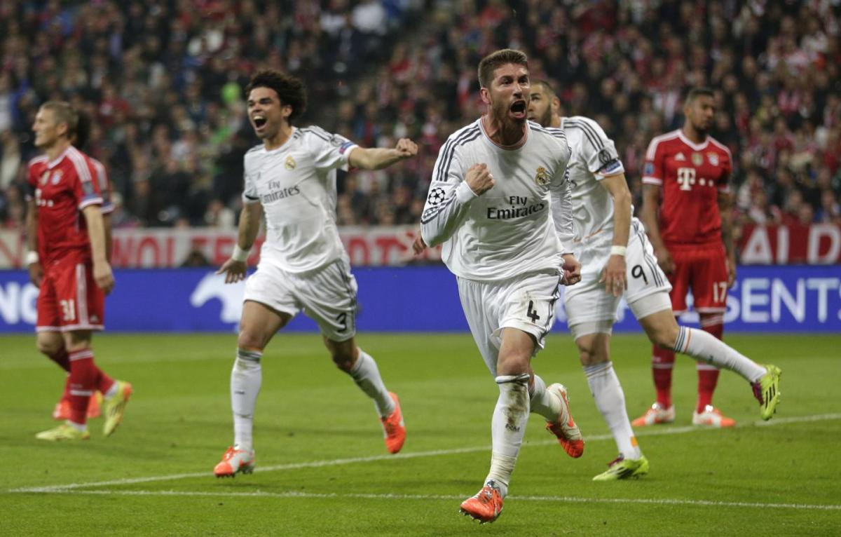 Así celebró Sergio Ramos uno de sus goles al Bayern de Múnich