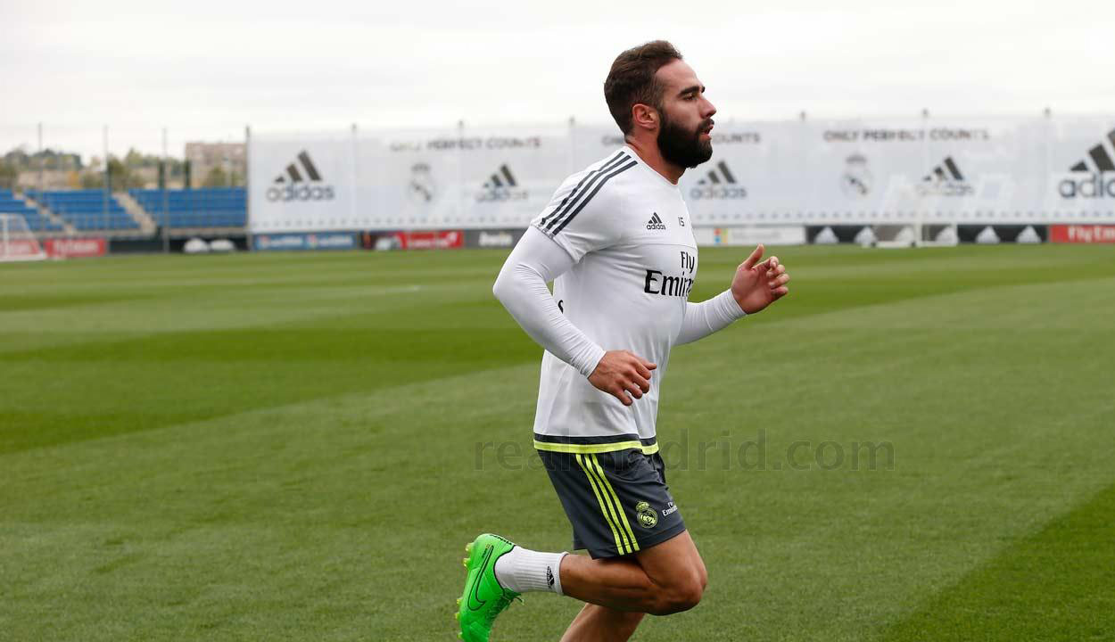 Carvajal, entrenamiento, Real Madrid
