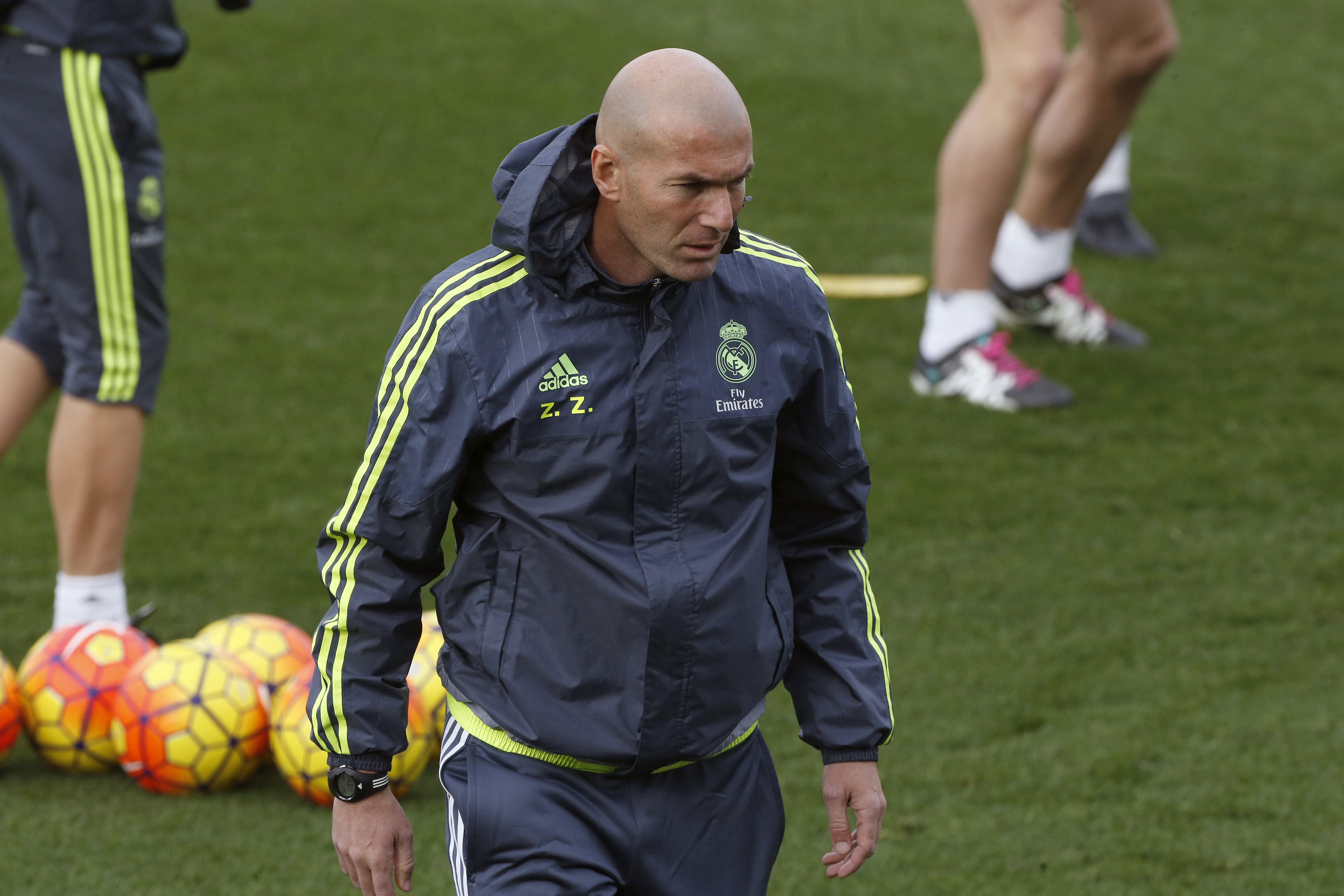 Zidane en un entrenamiento