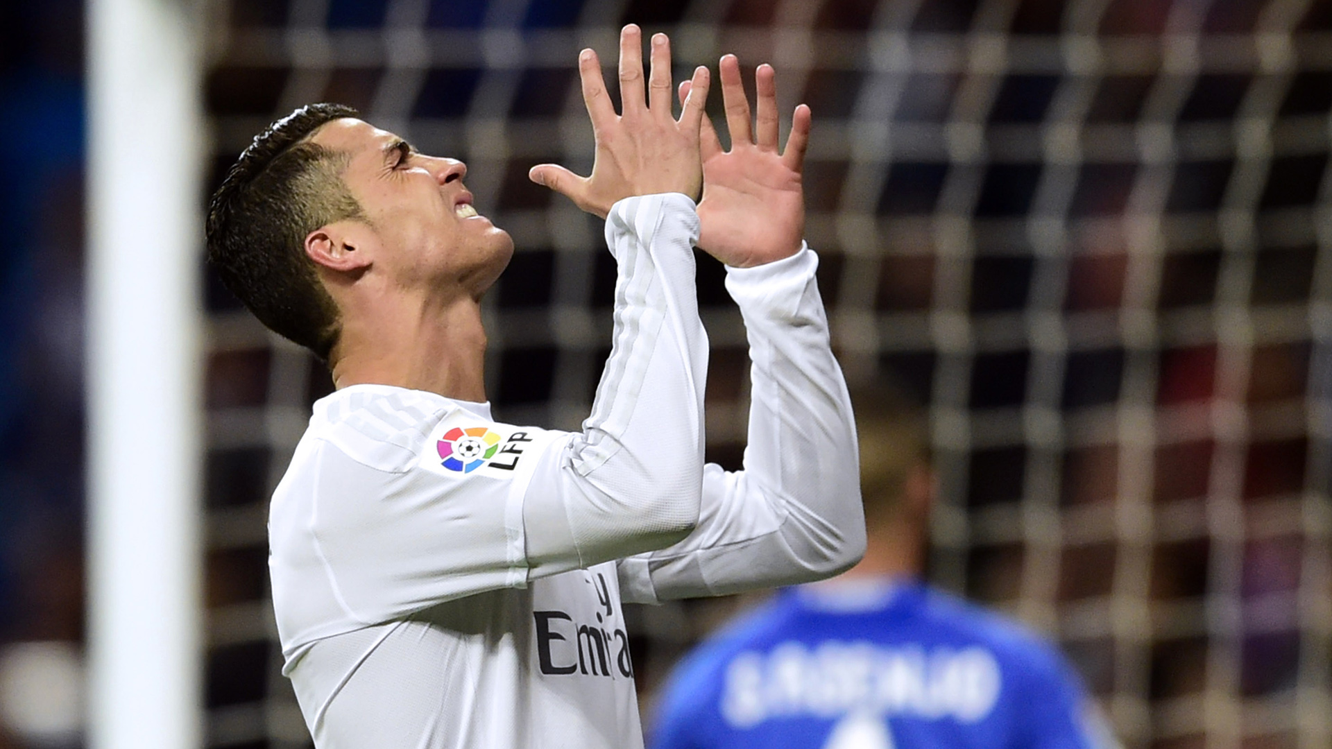 Cristiano Ronaldo, lamento, ocasión fallada