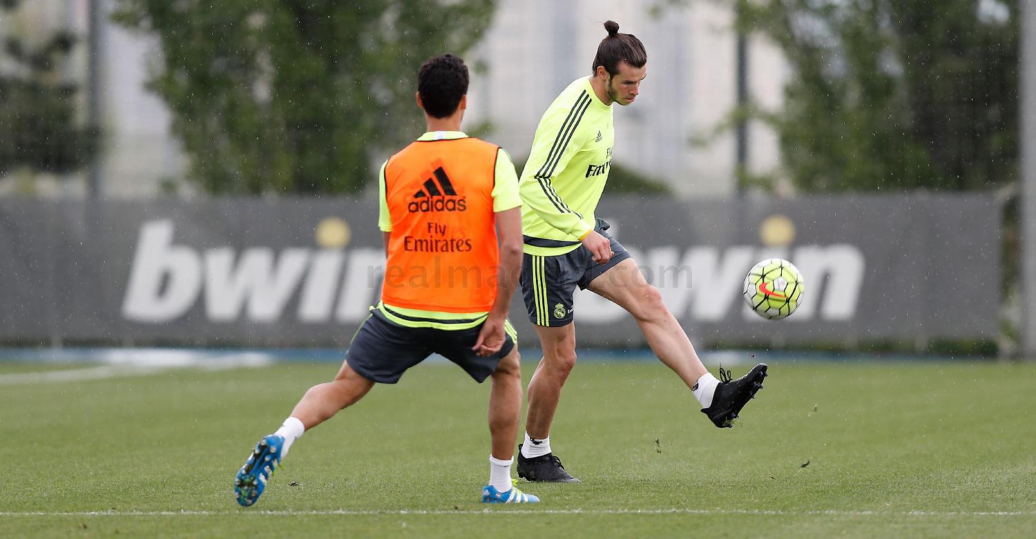 Bale en el entrenamiento realizado este jueves