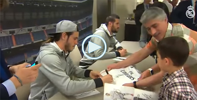 Bale y Casilla firmaron autógrafos en San Sebastián