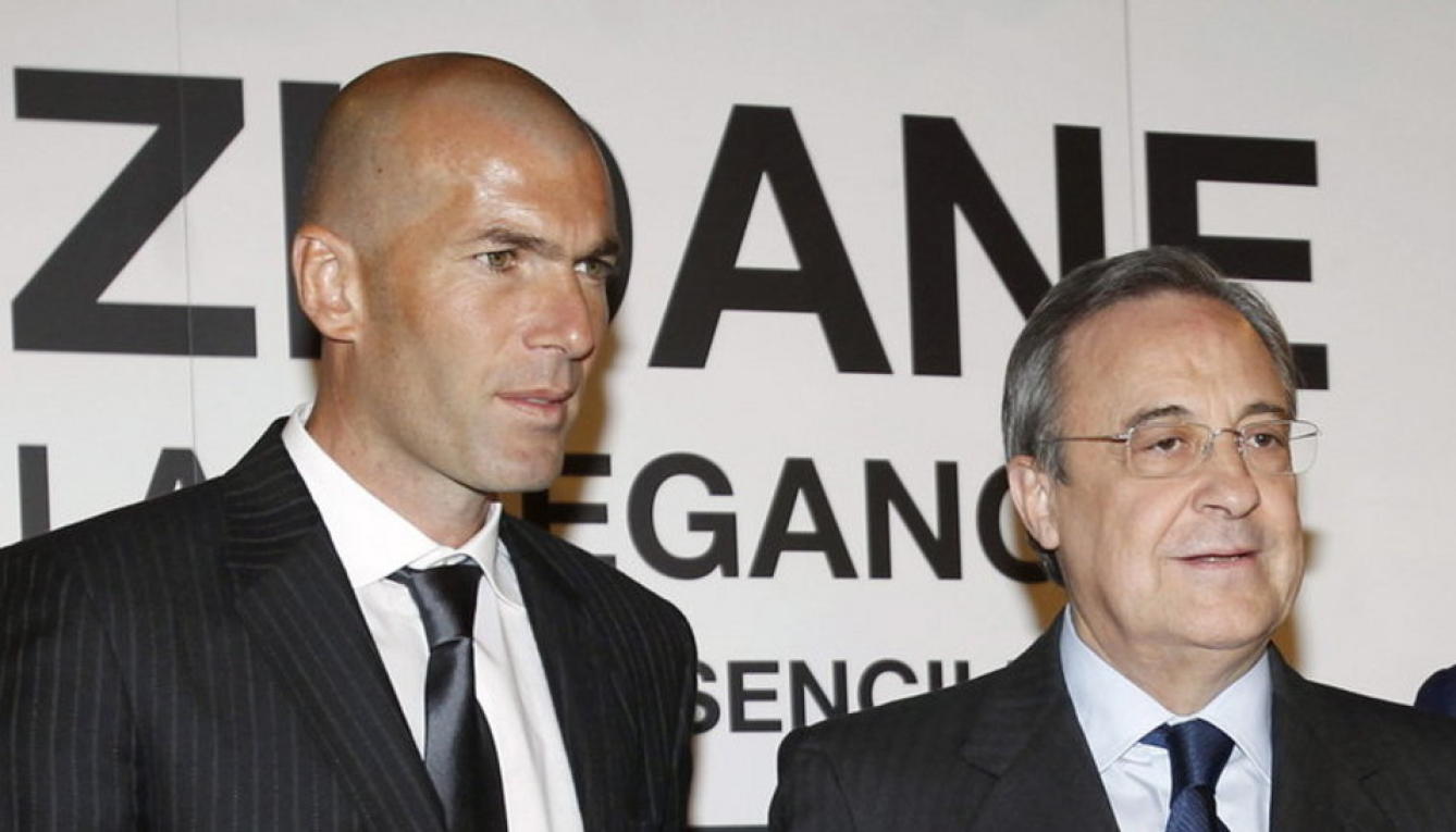 Zidane y Florentino durante un acto público