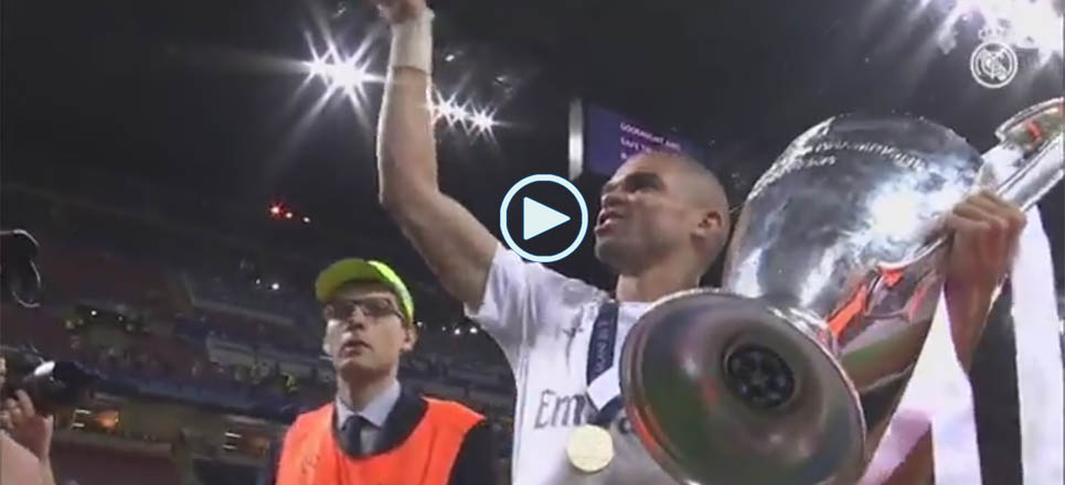 El Real Madrid ha celebrado las diez temporadas de Pepe con un vídeo