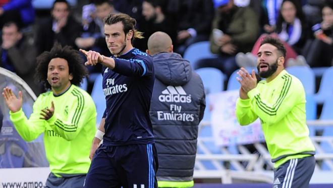 Así celebró Bale su último gol en Anoeta