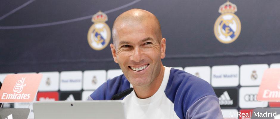 Zidane en rueda de prensa en Valdebebas