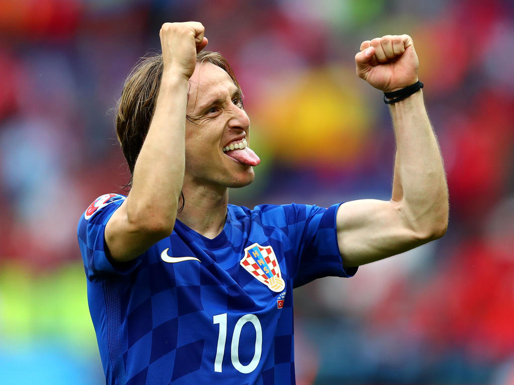 Luka Modric en un partido con Croacia