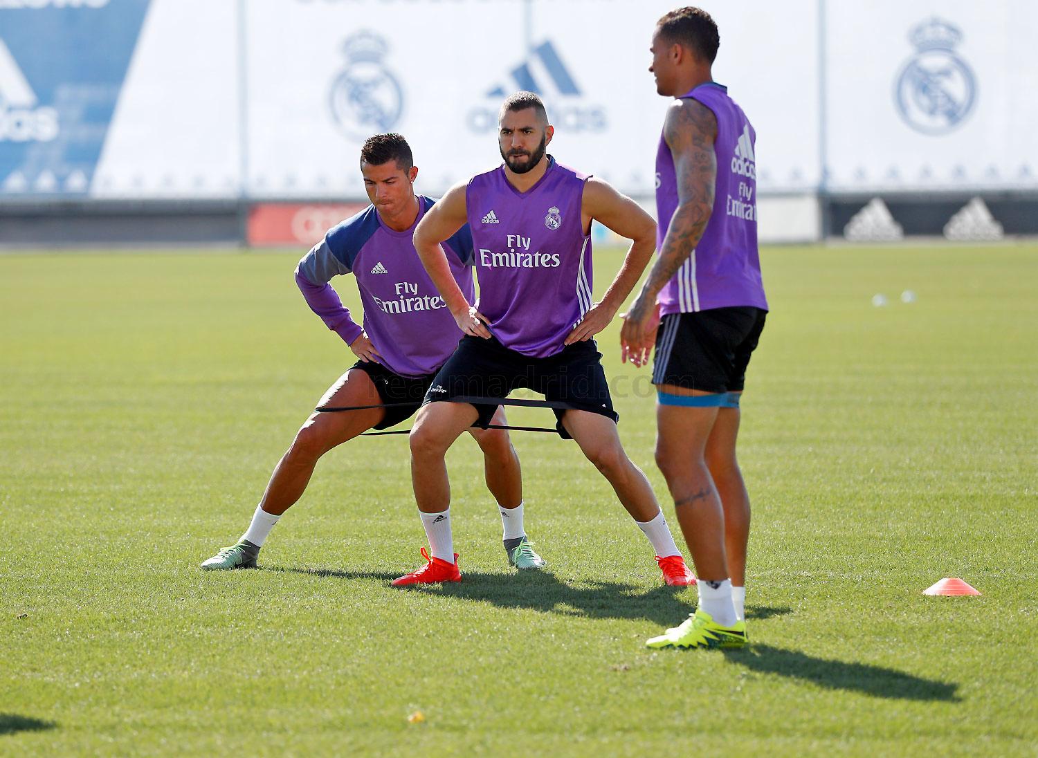 Cristiano, Benzema, entrenamiento