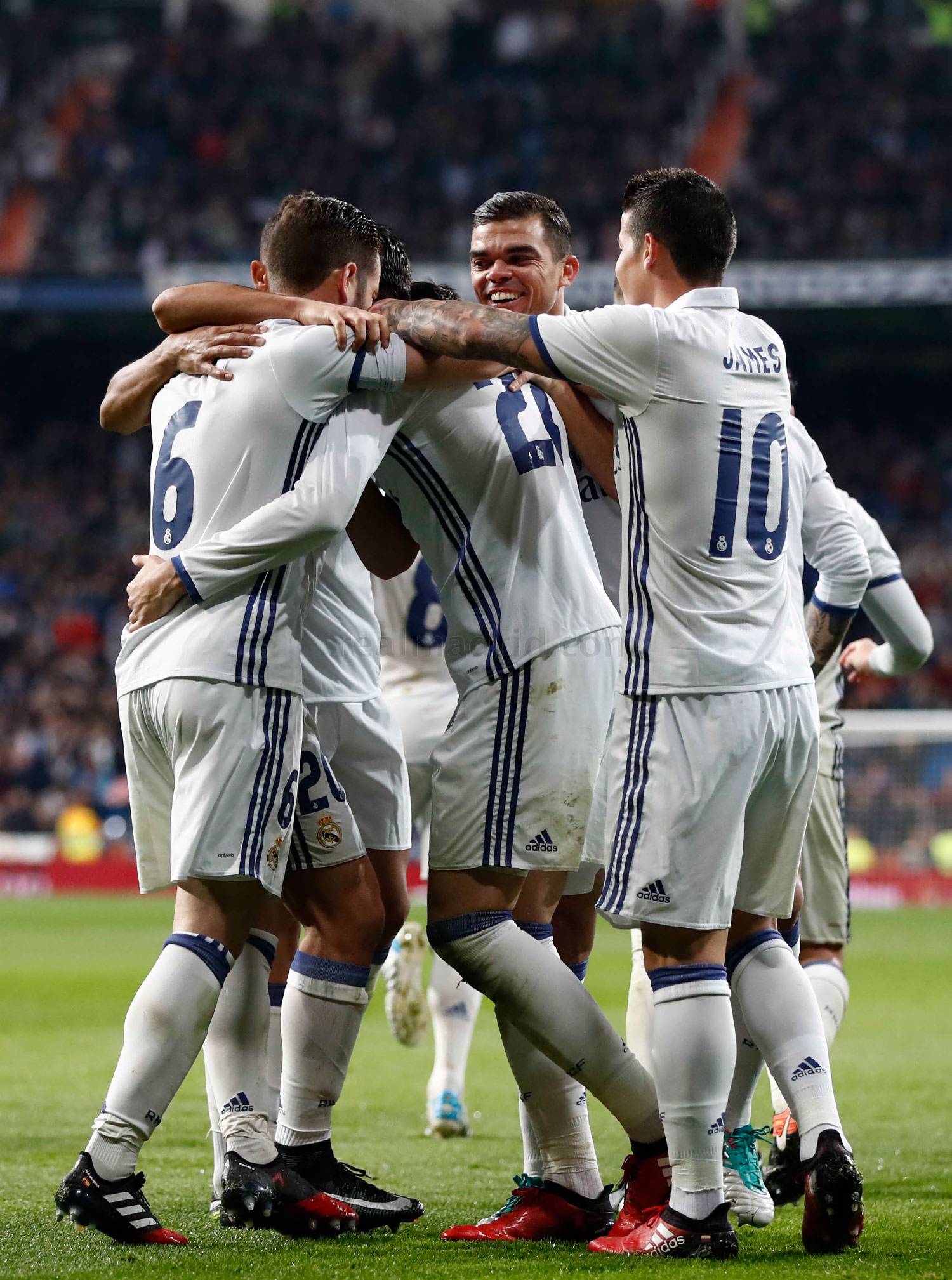Así celebró el Real Madrid el gol de Morata al Deportivo