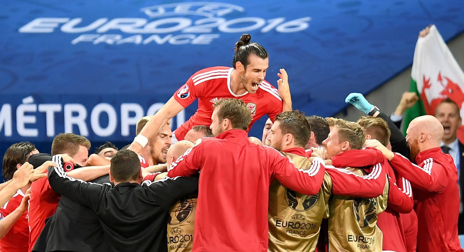 Bale, celebracion, semifinales, Eurocopa