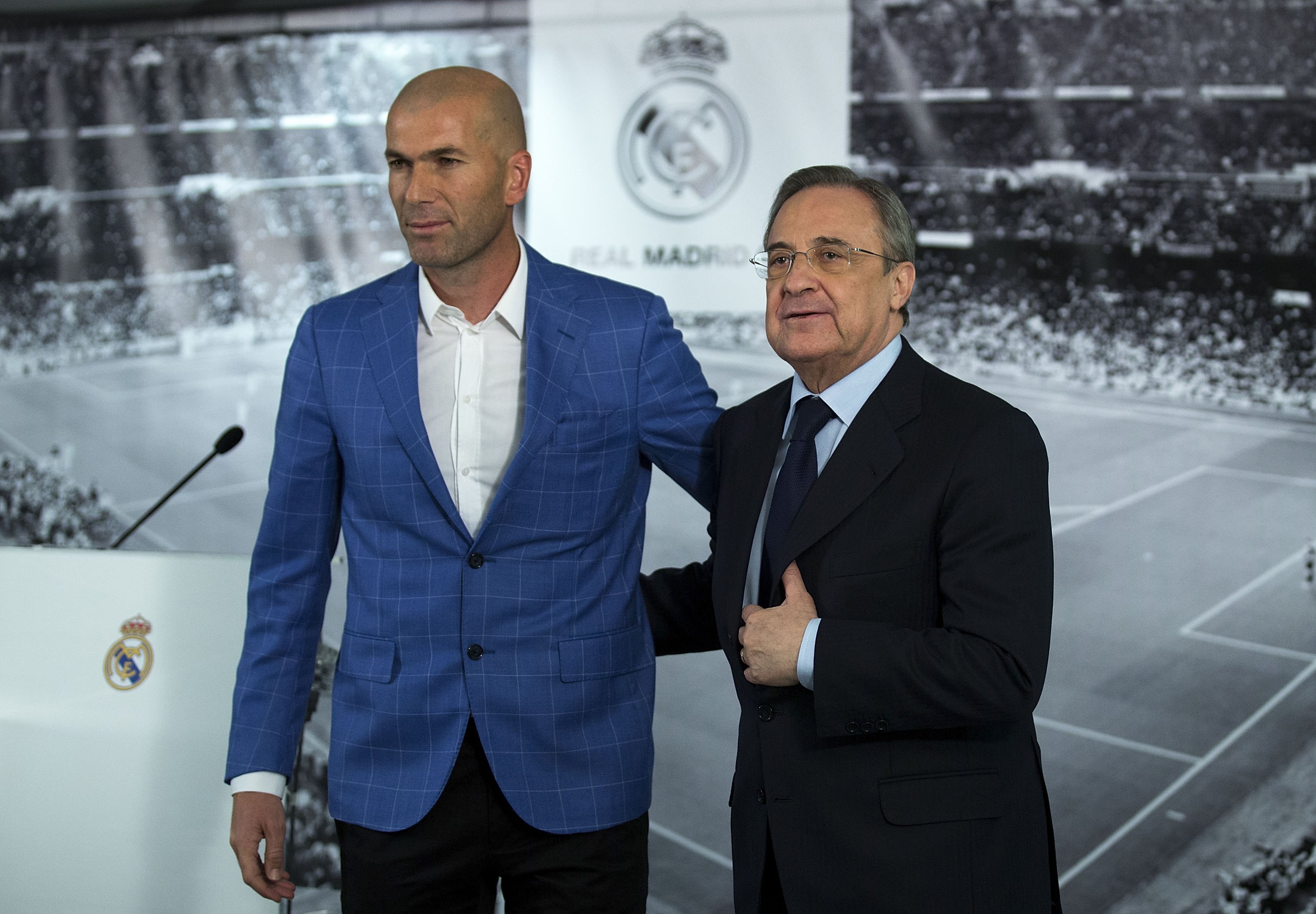 Zidane y Florentino en la presentación
