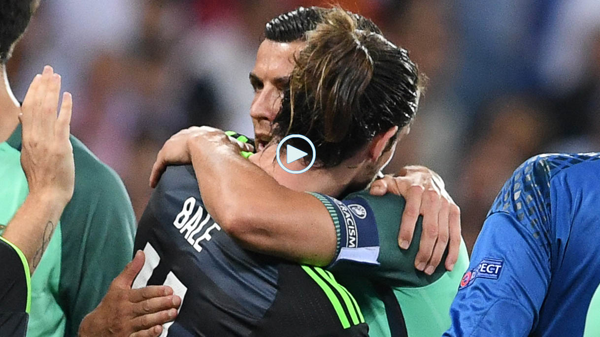 El abrazo entre Cristiano Ronaldo y Gareth Bale