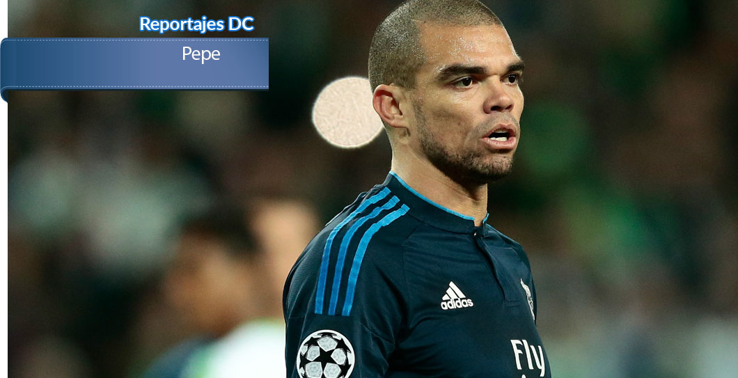 Pepe en un partido con el Real Madrid