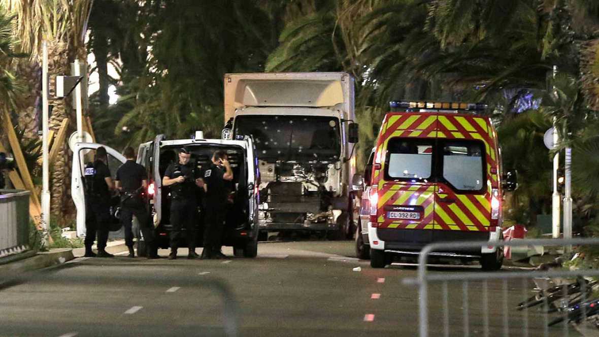 Imagen del camión utilizado en el atentado de Niza