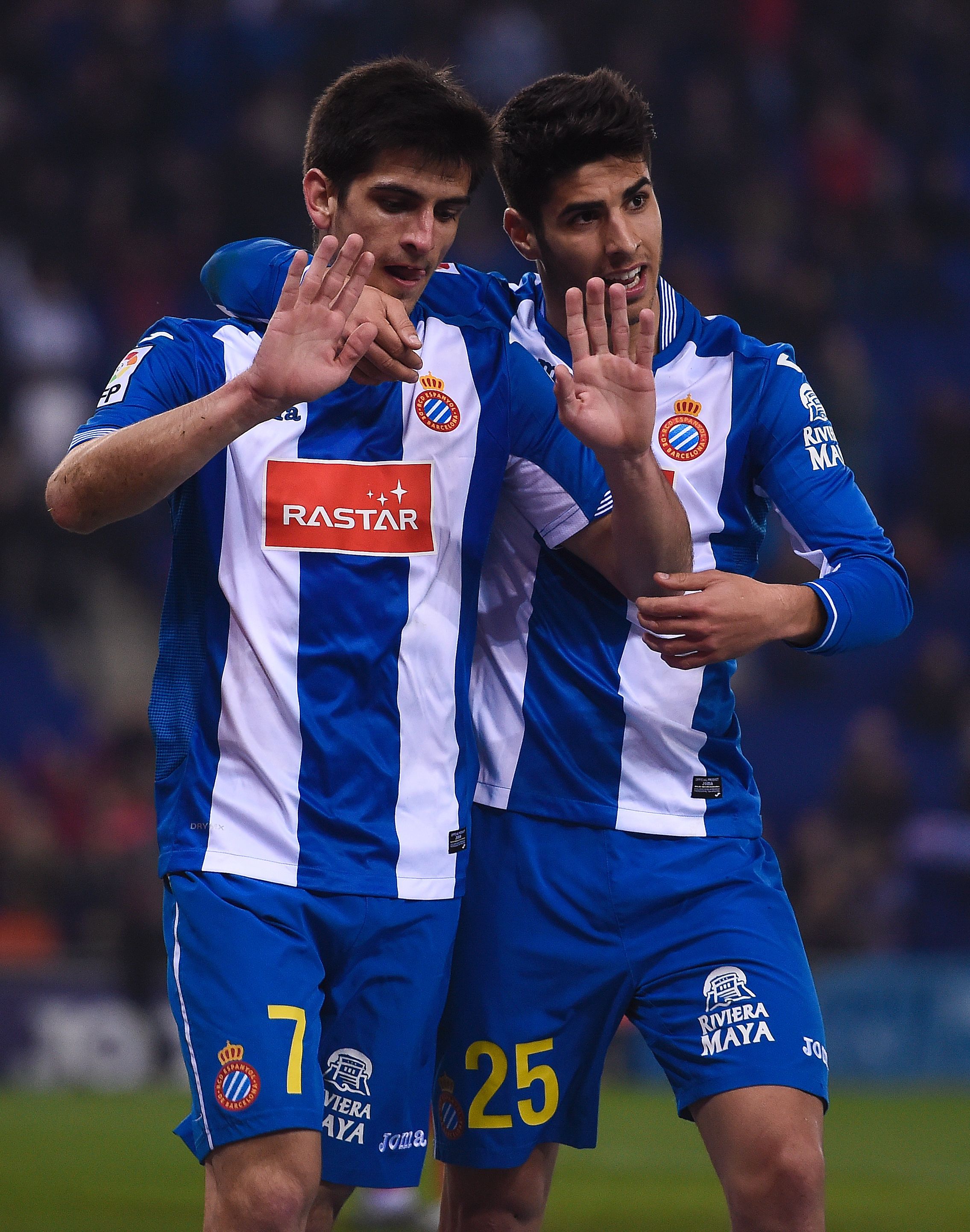 Gerard Moreno y Asensio con el Espanyol