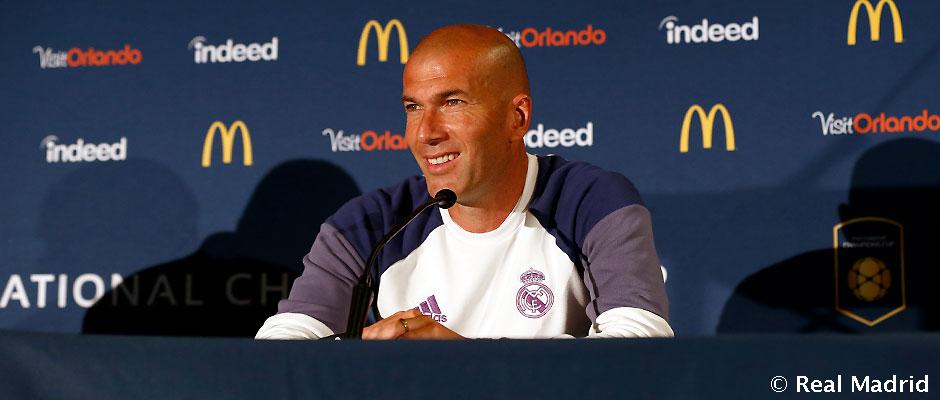 Zidane en su rueda de prensa en Ohio