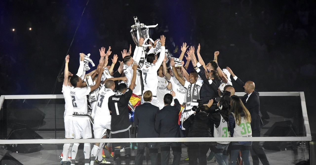 Celebración de la Undécima en el Bernabéu