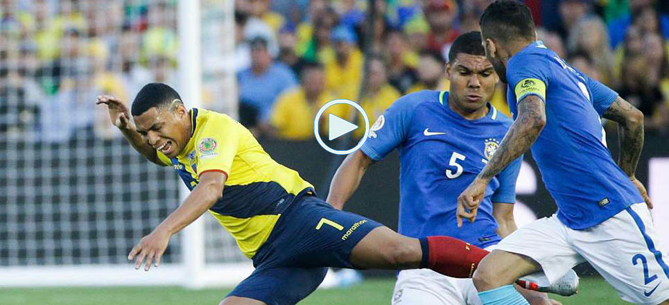 Casemiro fue titular en el partido ante Ecuador