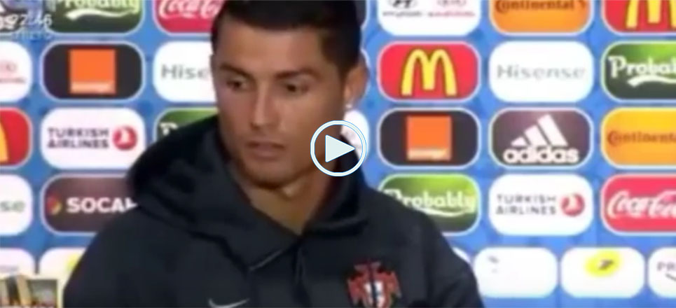 Cristiano Ronaldo protagonizó una anécdota en rueda de prensa