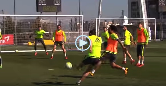 Bale, entrenamiento, gol, video