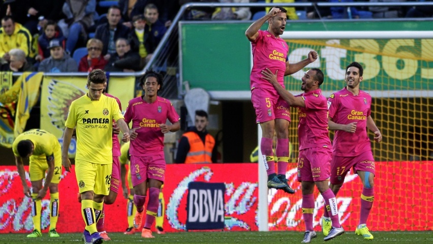 Las, Palmas, celebra, gol Villarreal