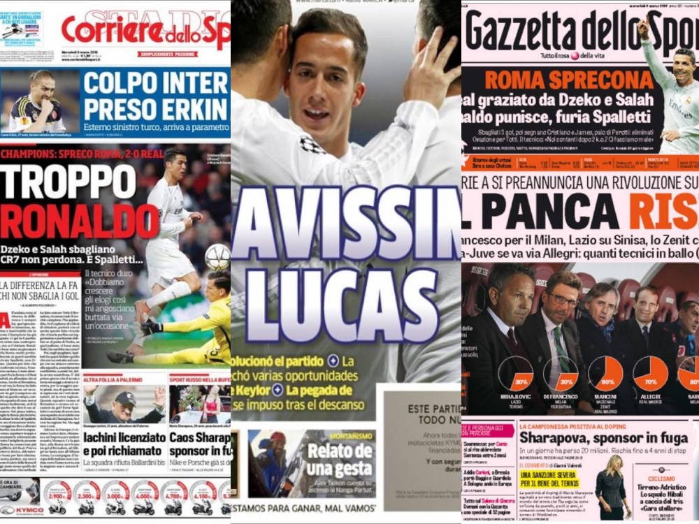 Prensa internacional, Real Madrid, Roma