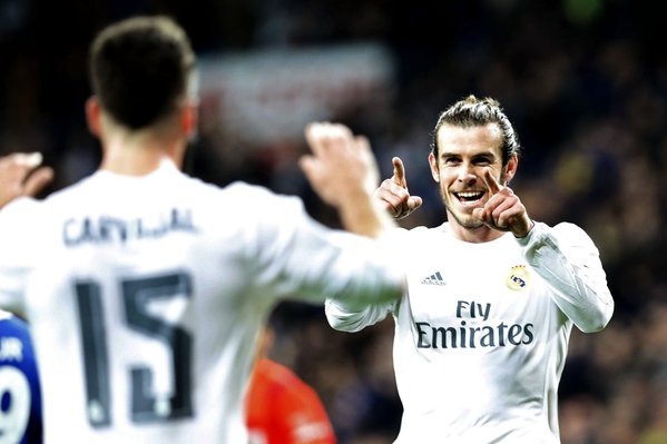 Bale, Carvajal, celebración, gol