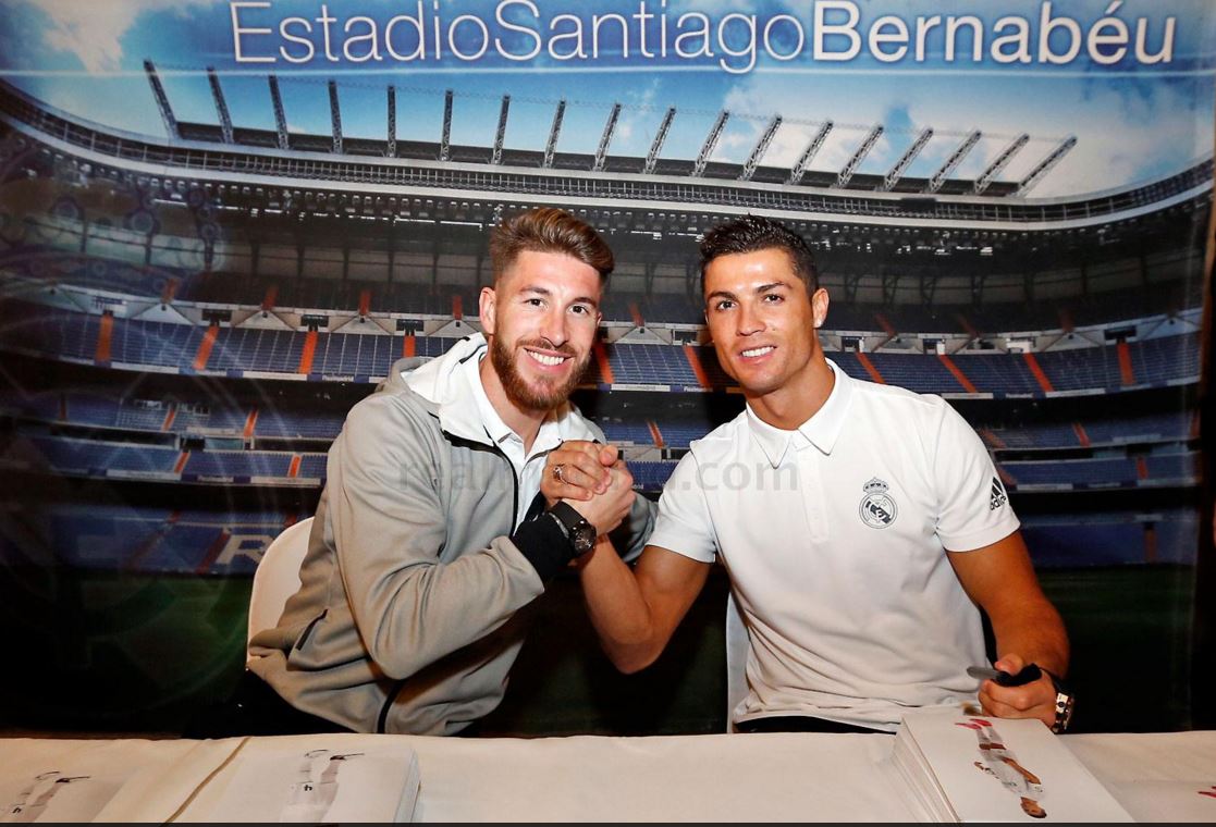 Cristiano Ronaldo, Sergio Ramos, autógrafos, Las Palmas