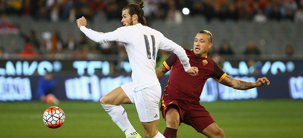 Bale en un amistoso ante la Roma 2016