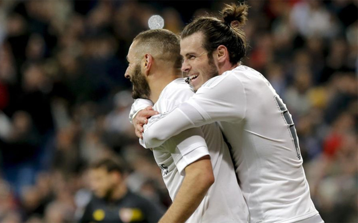 Bale, Benzema, Real Madrid. Sevilla