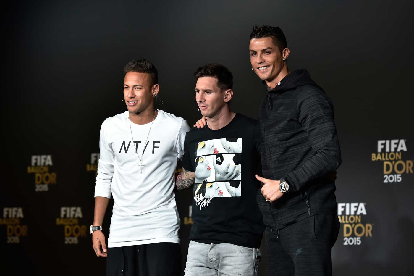 Cristiano Ronaldo, Neymar, Messi, Balón de Oro
