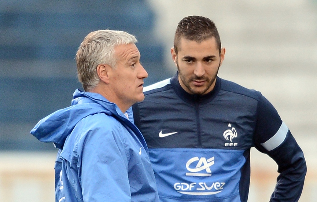 Karim Benzema y Didier Deschamps