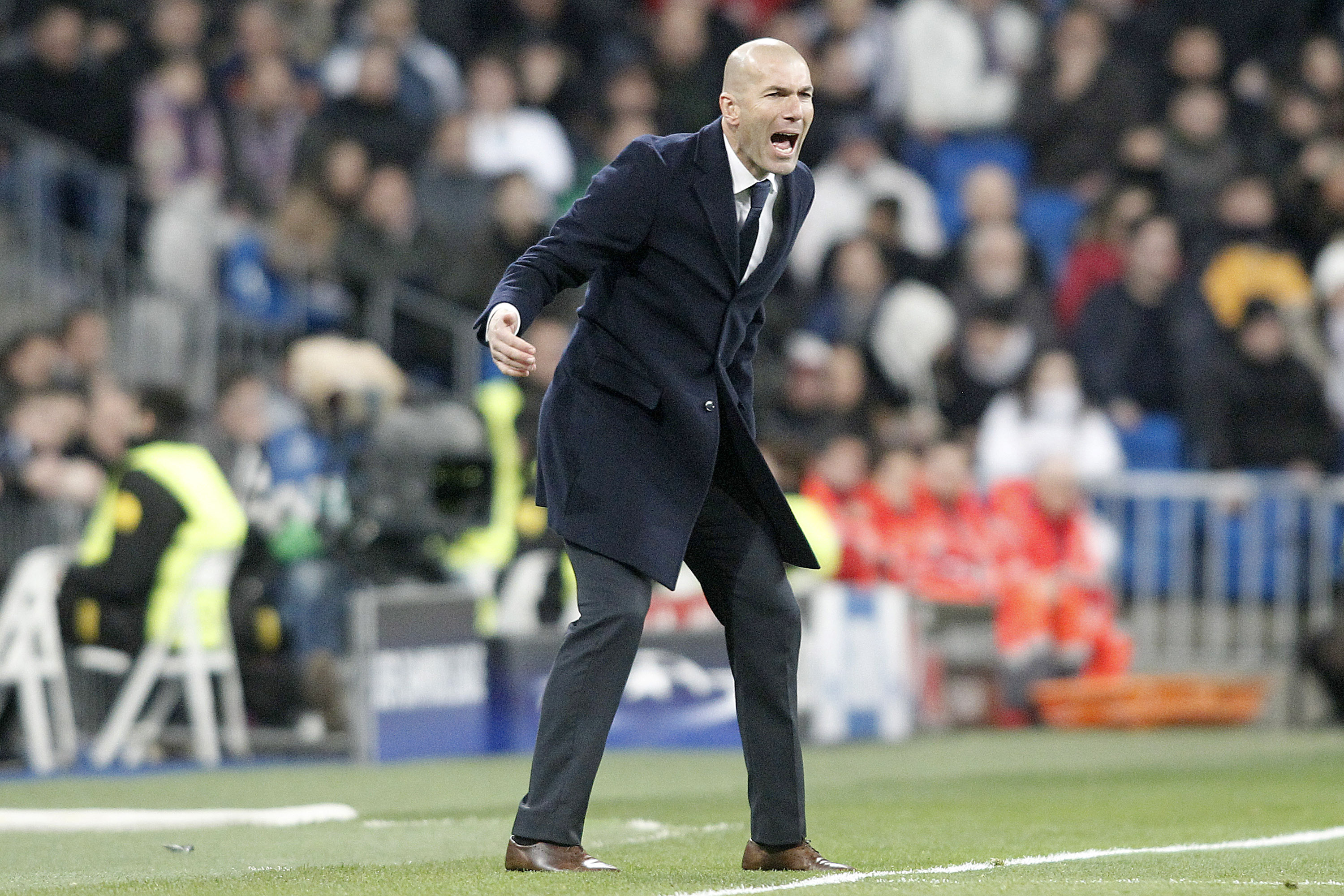 Zidane grita banda Bernabéu