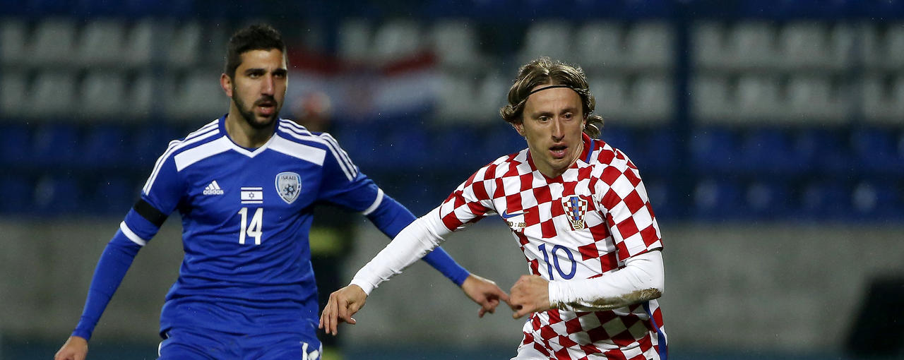 Modric en su partido con Croacia ante Israel