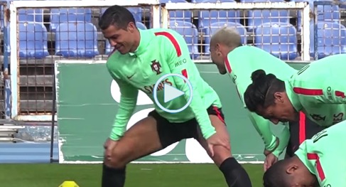Cristiano Ronaldo, video, baile, entrenamiento, Portugal
