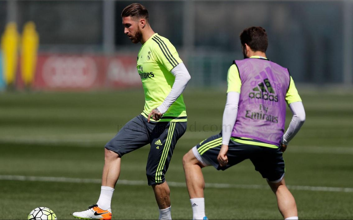 Sergio Ramos, entrenamiento, Real Madrid