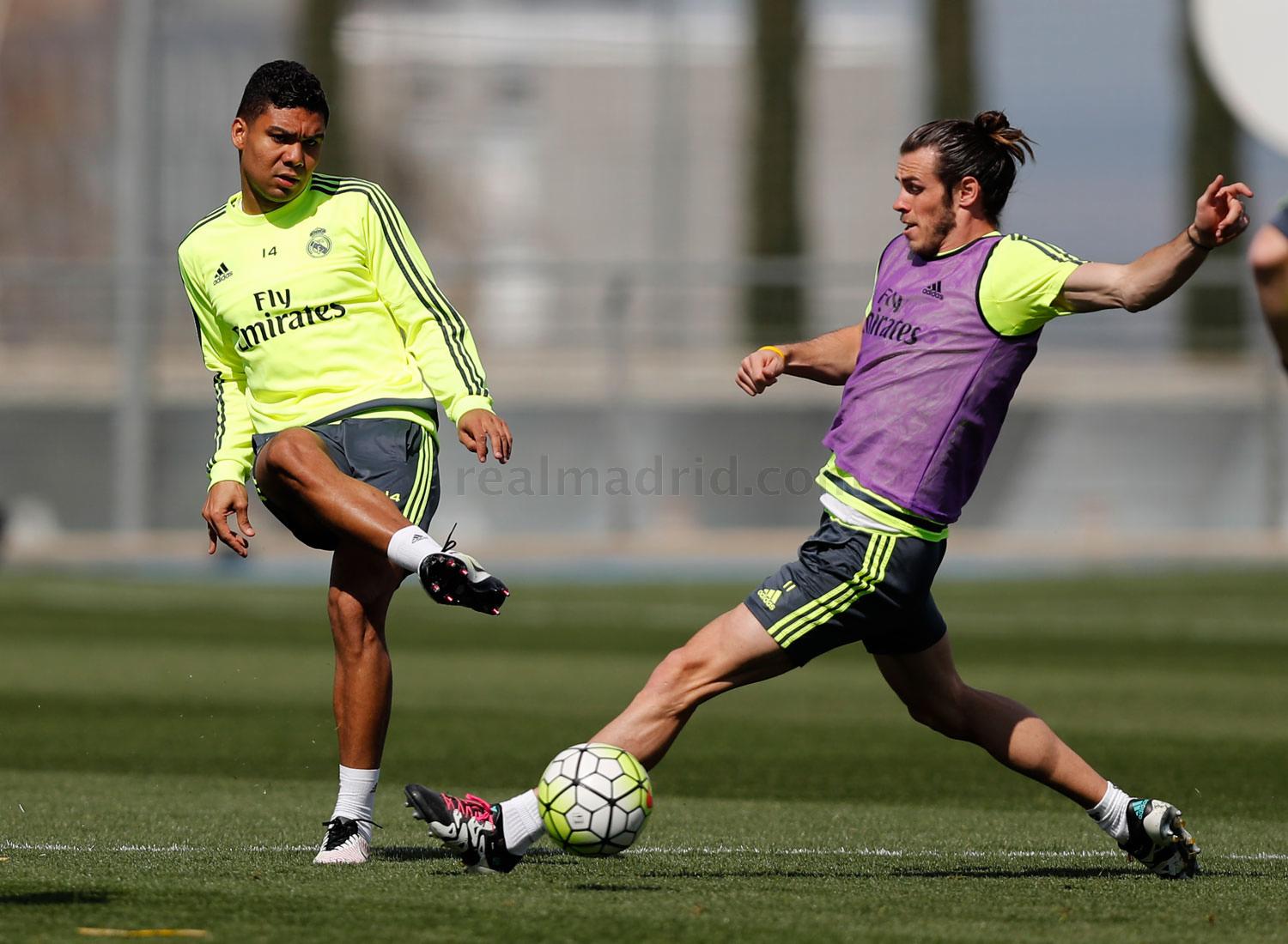 Casemiro y Bale entreno 