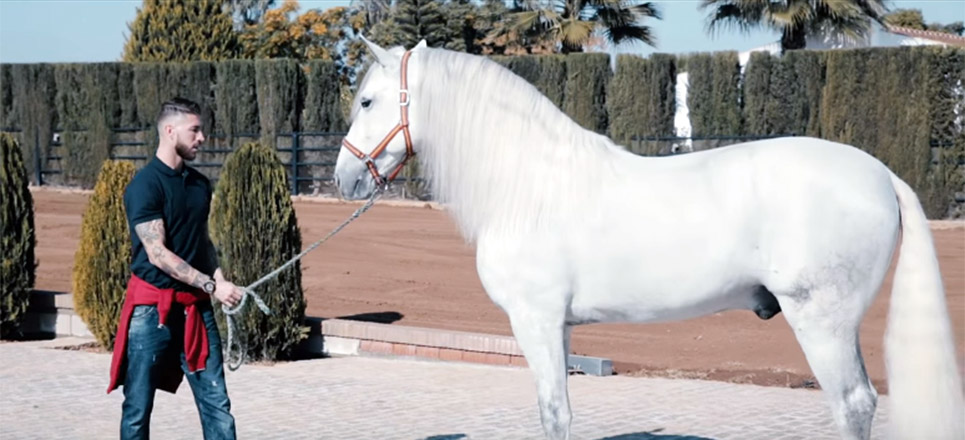 Sergio Ramos con uno de sus caballos